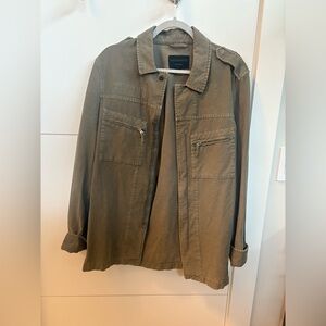 All Saints Men's Khaki Jacket Green